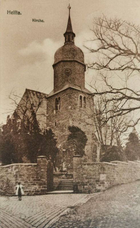 Blick auf die Helftaer Kirche, 1924