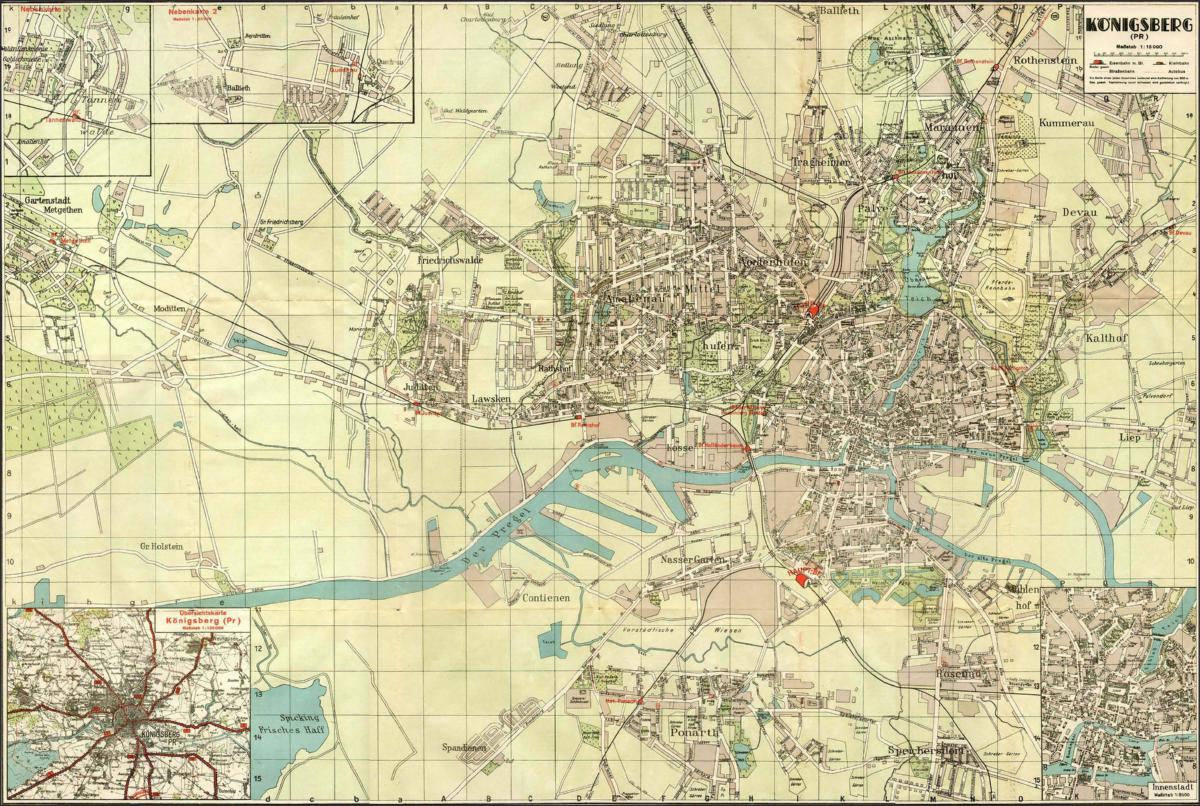 Stadtplan Königsberg, 1940