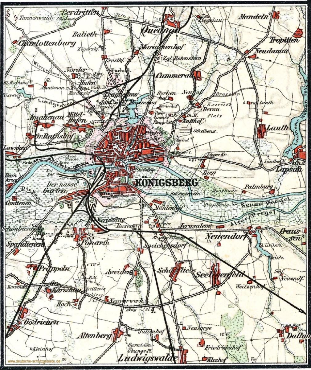 Königsberg und Umgebung /Schönfließ, Seligenfeld), 1900