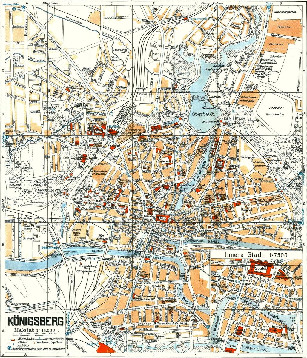 Stadtplan von Königsberg, 1941