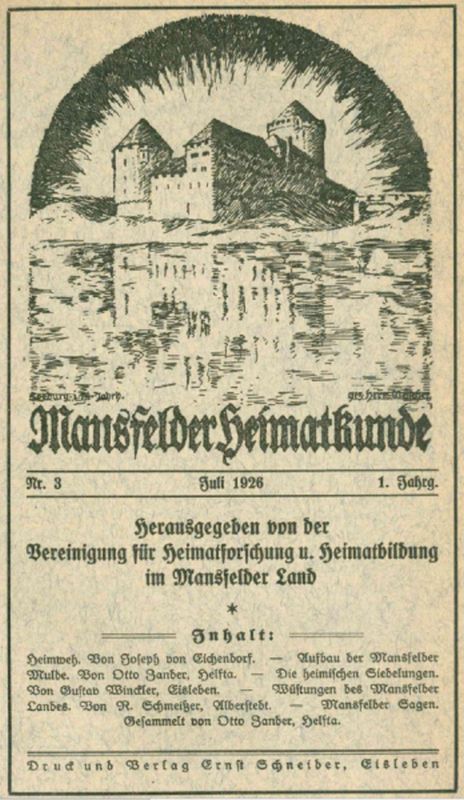 Mansfelder Sagen, gesammelt vom Helftaer Volksschullehrer Otto Zander (E-Buch), 1926
