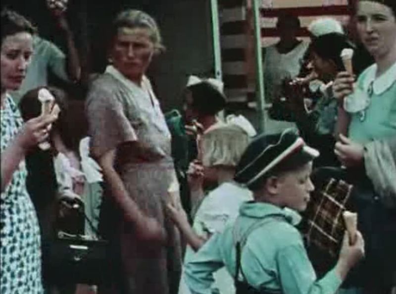 Farbfilmsequenz von der Eislebener Festwiese des Frühjahrs 1939